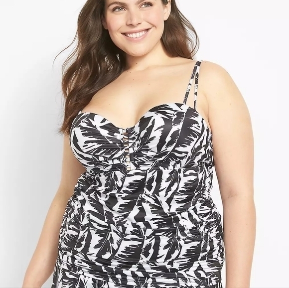 Lane Bryant Other - 44DDD Lane Bryant Cacique Women's Relaxed Fit Swim Top Underwire Bra Tankini